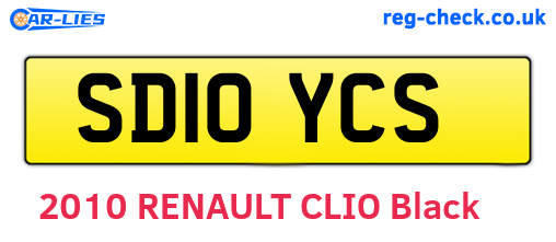 SD10YCS are the vehicle registration plates.