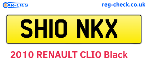 SH10NKX are the vehicle registration plates.