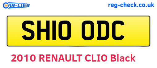 SH10ODC are the vehicle registration plates.