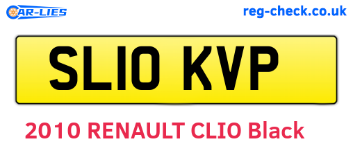 SL10KVP are the vehicle registration plates.