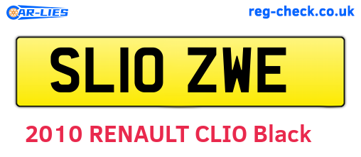 SL10ZWE are the vehicle registration plates.