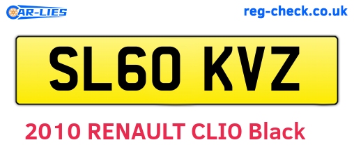 SL60KVZ are the vehicle registration plates.