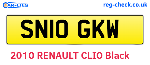 SN10GKW are the vehicle registration plates.