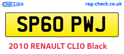 SP60PWJ are the vehicle registration plates.