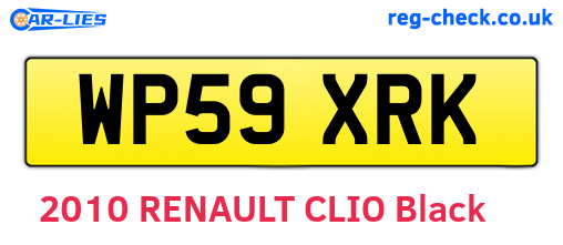 WP59XRK are the vehicle registration plates.