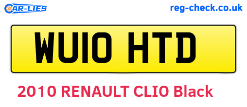 WU10HTD are the vehicle registration plates.