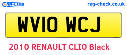 WV10WCJ are the vehicle registration plates.