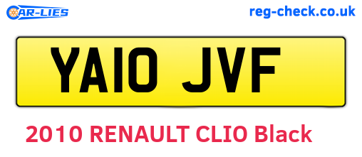 YA10JVF are the vehicle registration plates.