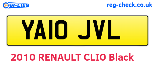 YA10JVL are the vehicle registration plates.