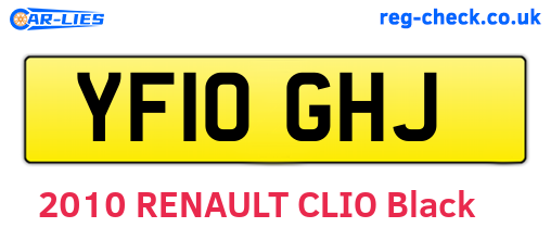 YF10GHJ are the vehicle registration plates.