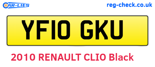 YF10GKU are the vehicle registration plates.