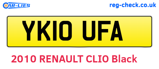 YK10UFA are the vehicle registration plates.