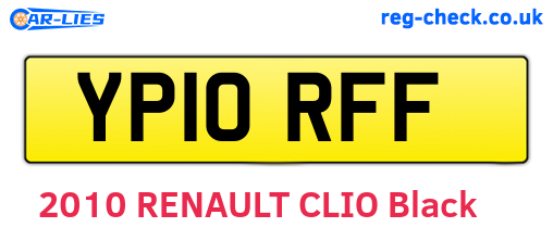 YP10RFF are the vehicle registration plates.