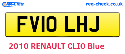 FV10LHJ are the vehicle registration plates.