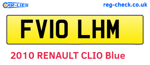 FV10LHM are the vehicle registration plates.