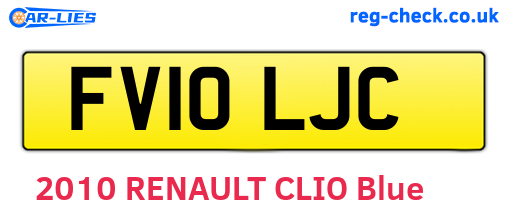 FV10LJC are the vehicle registration plates.
