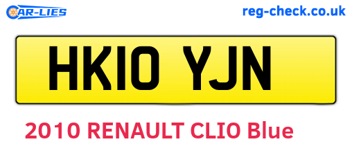 HK10YJN are the vehicle registration plates.