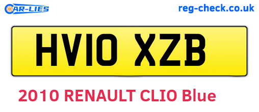 HV10XZB are the vehicle registration plates.