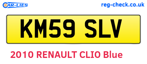 KM59SLV are the vehicle registration plates.