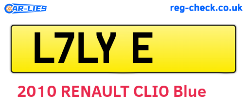 L7LYE are the vehicle registration plates.