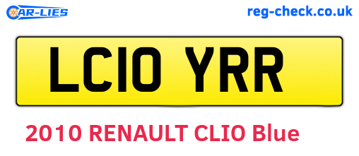 LC10YRR are the vehicle registration plates.