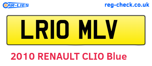 LR10MLV are the vehicle registration plates.