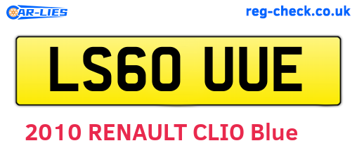 LS60UUE are the vehicle registration plates.