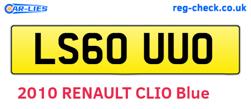 LS60UUO are the vehicle registration plates.