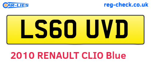LS60UVD are the vehicle registration plates.