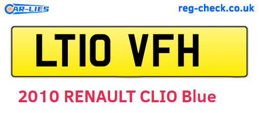 LT10VFH are the vehicle registration plates.