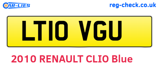 LT10VGU are the vehicle registration plates.