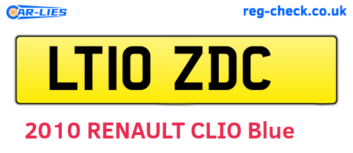LT10ZDC are the vehicle registration plates.