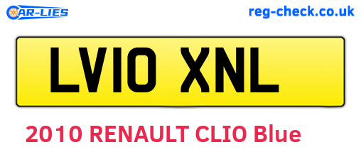 LV10XNL are the vehicle registration plates.