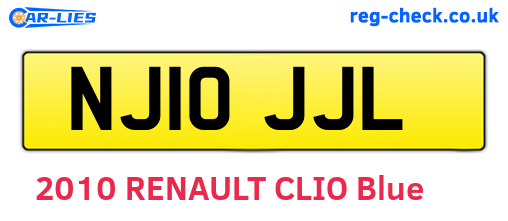NJ10JJL are the vehicle registration plates.