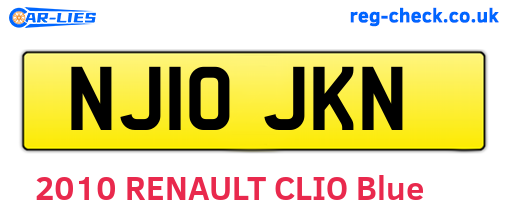 NJ10JKN are the vehicle registration plates.