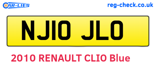 NJ10JLO are the vehicle registration plates.