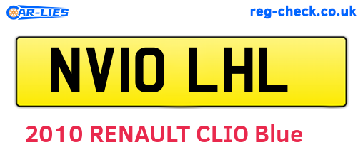 NV10LHL are the vehicle registration plates.