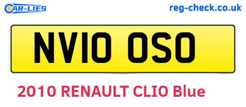 NV10OSO are the vehicle registration plates.