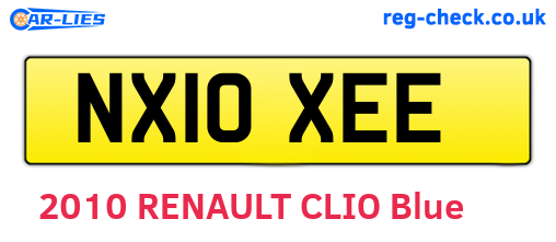 NX10XEE are the vehicle registration plates.