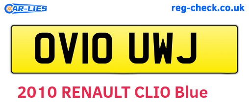 OV10UWJ are the vehicle registration plates.