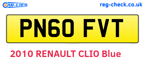 PN60FVT are the vehicle registration plates.
