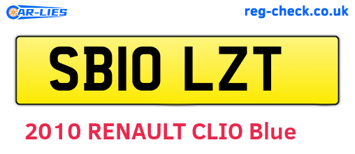 SB10LZT are the vehicle registration plates.