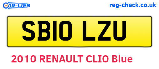 SB10LZU are the vehicle registration plates.