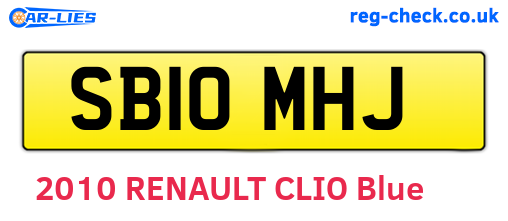 SB10MHJ are the vehicle registration plates.