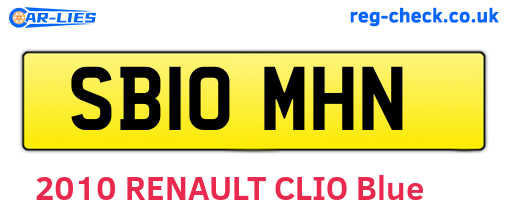 SB10MHN are the vehicle registration plates.