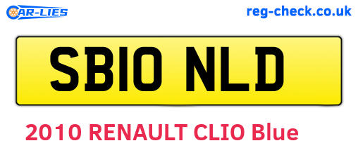 SB10NLD are the vehicle registration plates.