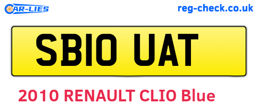 SB10UAT are the vehicle registration plates.