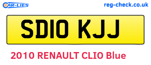 SD10KJJ are the vehicle registration plates.