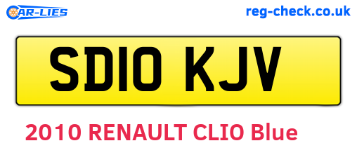SD10KJV are the vehicle registration plates.