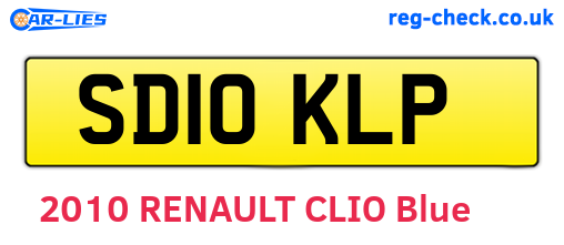SD10KLP are the vehicle registration plates.
